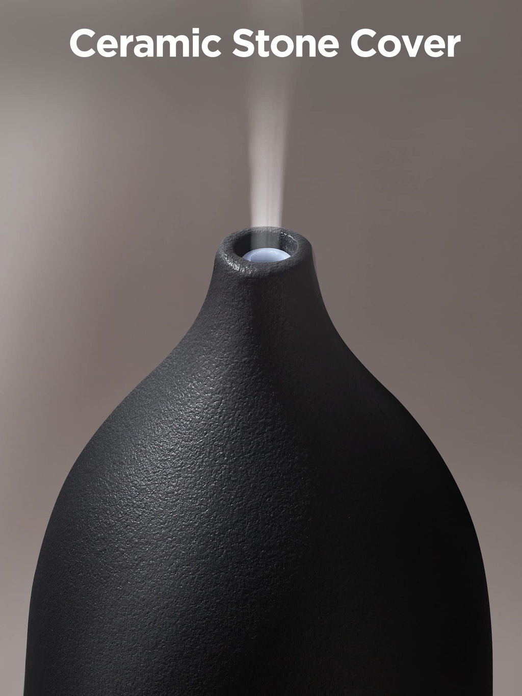 InnoGear Ceramic Diffuser 150ML – Ultrasonic Humidifier, 2 Mist Modes, Auto Off, Black