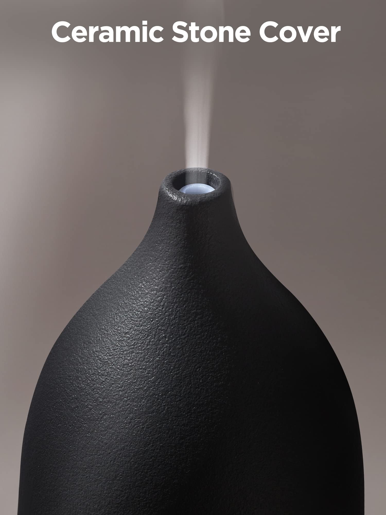 InnoGear Ceramic Diffuser 150ML – Ultrasonic Humidifier, 2 Mist Modes, Auto Off, Black