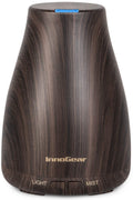 InnoGear Essential Oil Diffuser – Ultrasonic Diffuser for Home Aromatherapy, 7-Color LED, Auto Off, 2 Mist Modes, Brown