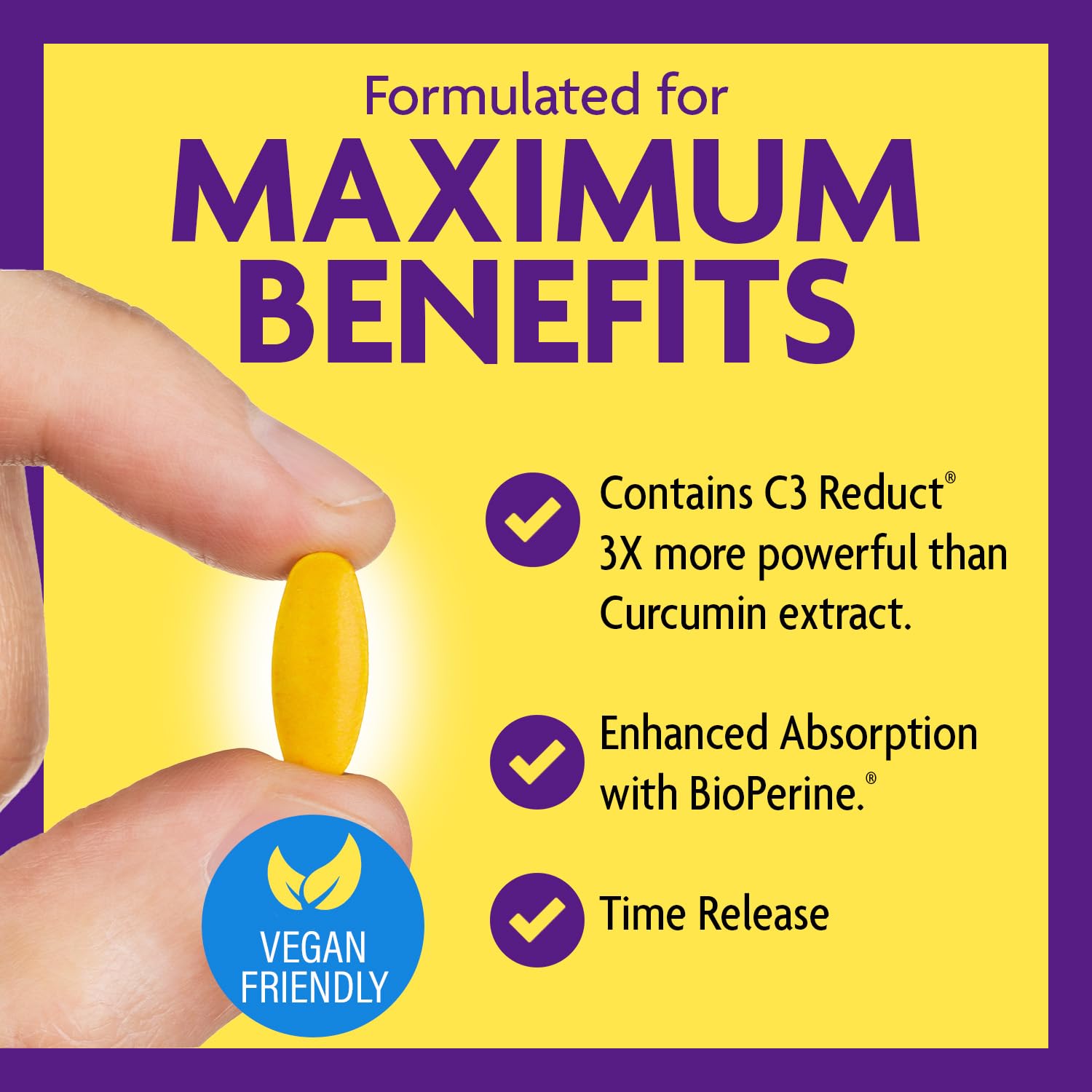 InnovixLabs Turmeric Curcumin with Black Pepper - Time-Release Tablets