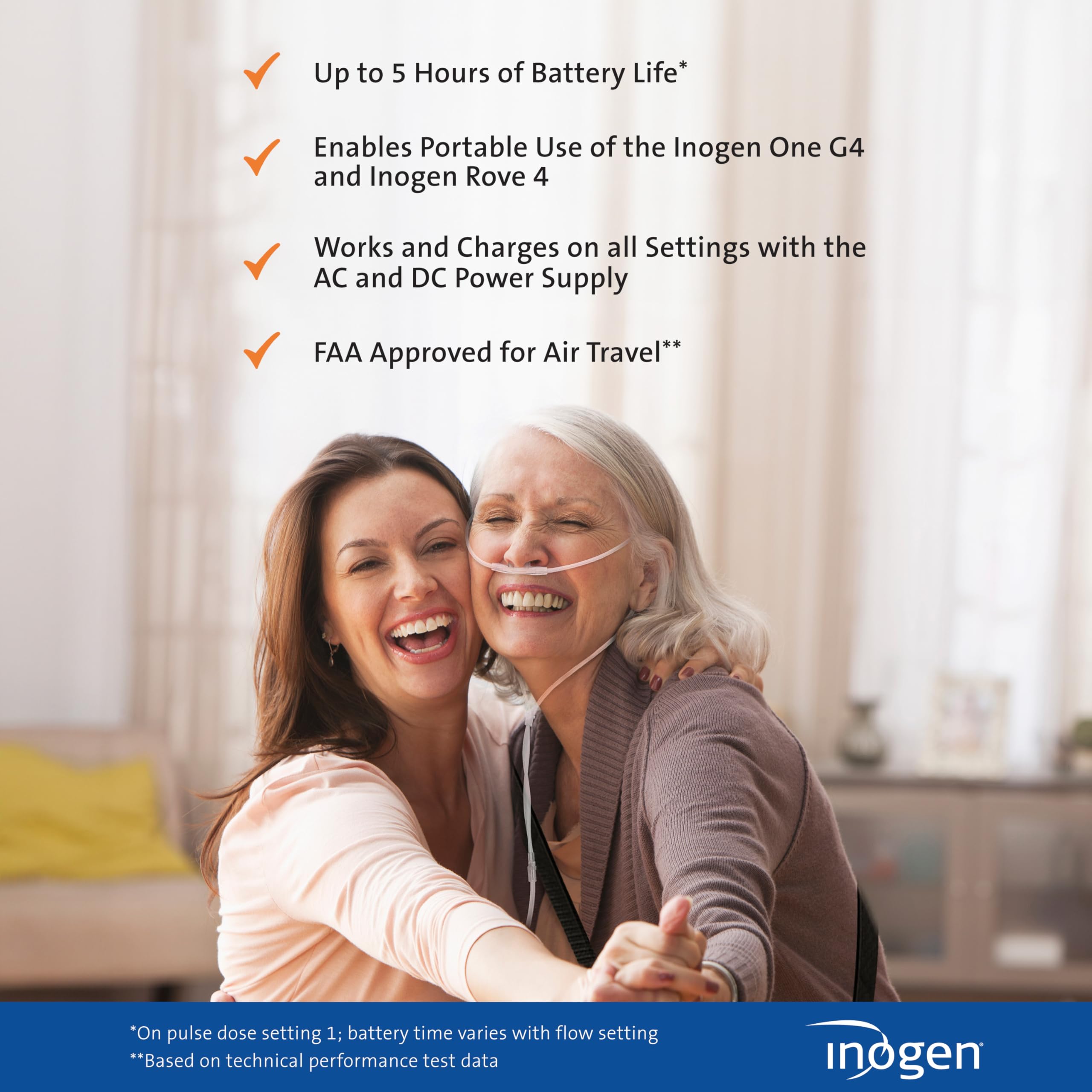 Inogen Extended (8-Cell) Battery — Replacement Battery for Inogen One G4 / Rove 4