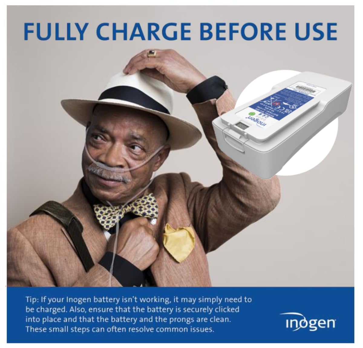Inogen Extended (8-Cell) Battery — Replacement Battery for Inogen One G4 / Rove 4
