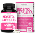 Myo-Inositol Capsules 1000mg Per Serving – Hormone Balance Support for Women, Vegan, Gluten Free, Made in USA (120 Count)