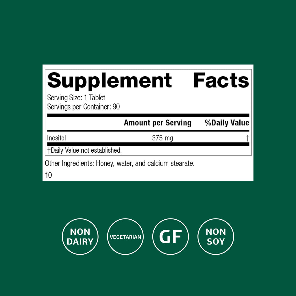 Standard Process Inositol 90 Tablets – Nervous System, Lipid & Heart Health