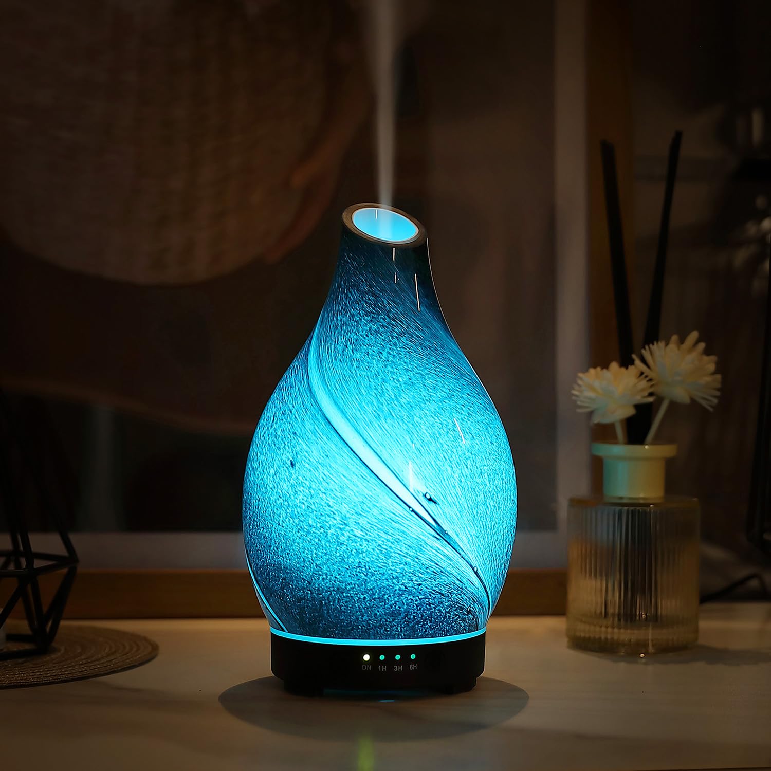 INRORANS Star River Aromatherapy Diffuser 160ml | Ultrasonic Diffuser, 7-Color LED Night Light, Auto Shut-Off