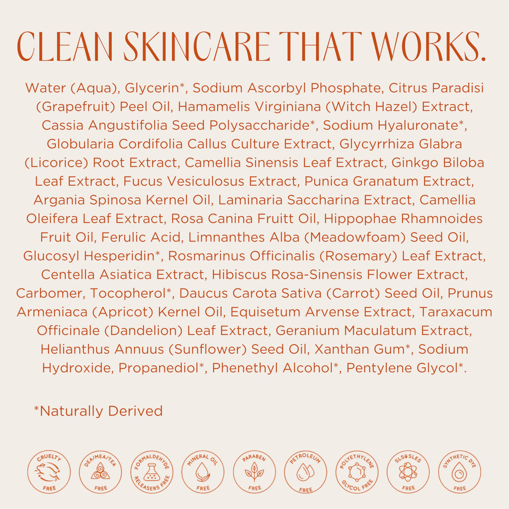 InstaNatural Vitamin C Serum with Hyaluronic Acid & Ferulic Acid — Brightening & Hydrating Formula | 2 FL Oz