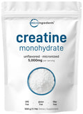 Instant Creatine Monohydrate Powder 500g – 5g/Serving, Unflavored, Keto & Vegan