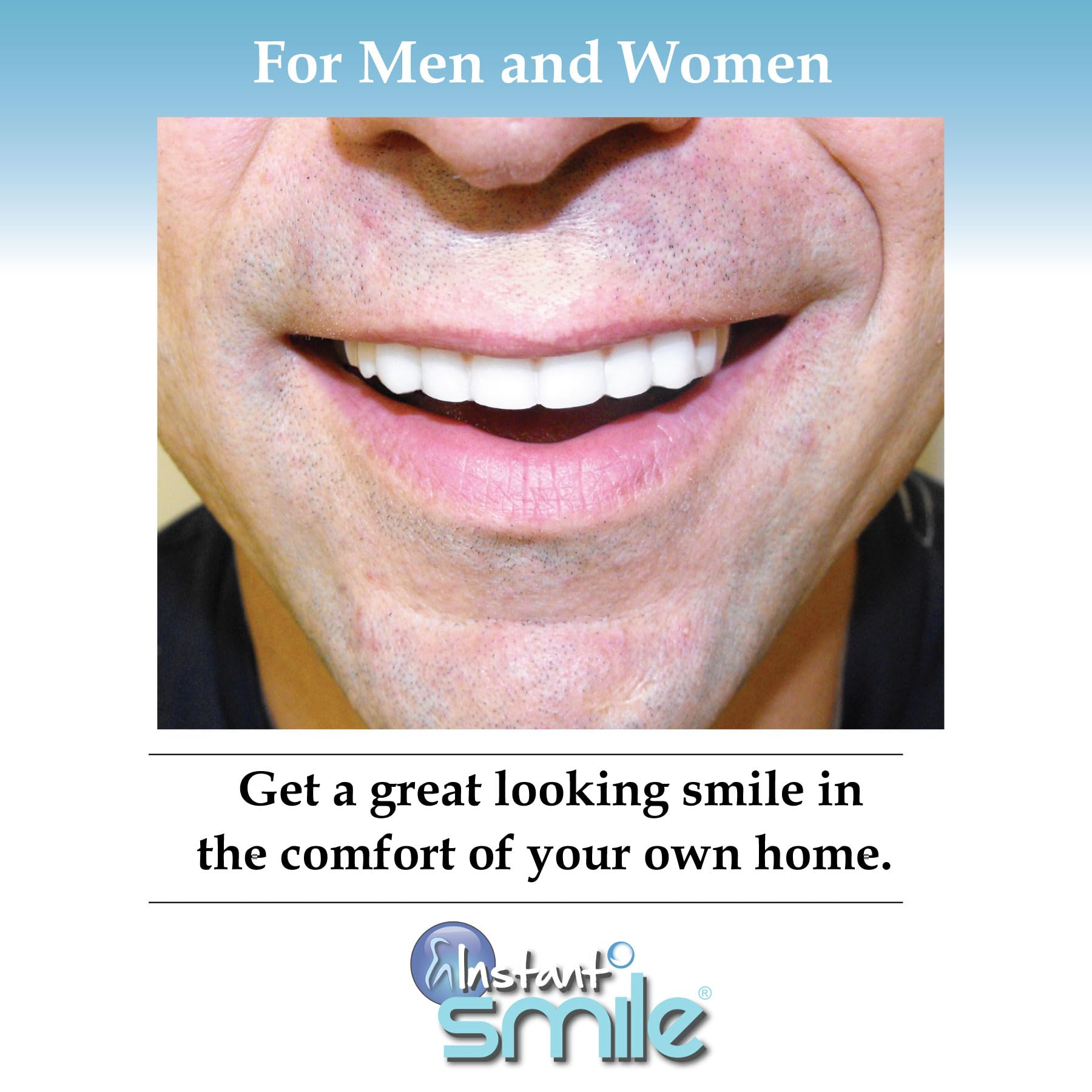 Instant Smile Comfort Fit Flex Upper Veneer - Bright Shade Cosmetic Teeth