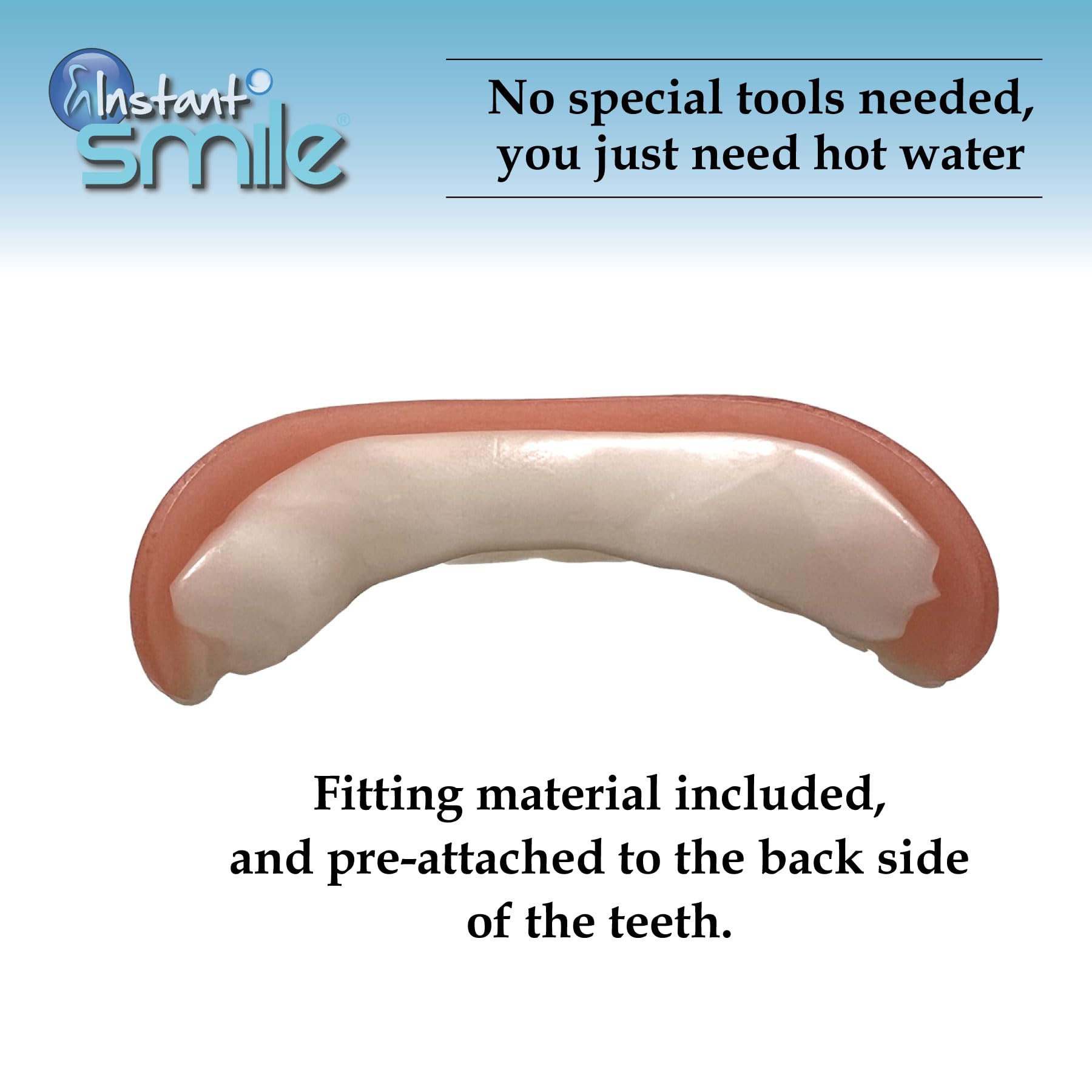 Instant Smile Comfort Fit Flex Upper Veneer - Bright Shade Cosmetic Teeth