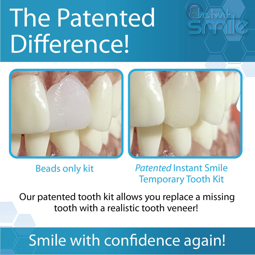 Instant Smile Temporary Tooth Replacement Kit - Replace a Missing Tooth Fast (Patented)