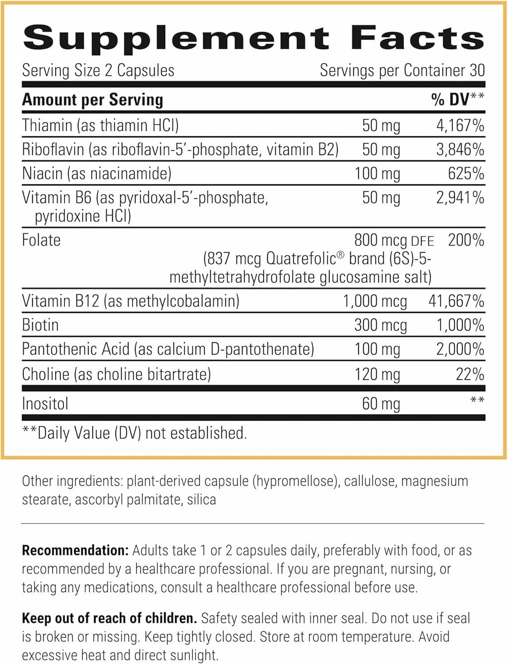 Integrative Therapeutics Active B-Complex – Cellular Energy & Immune Support (120 Capsules)
