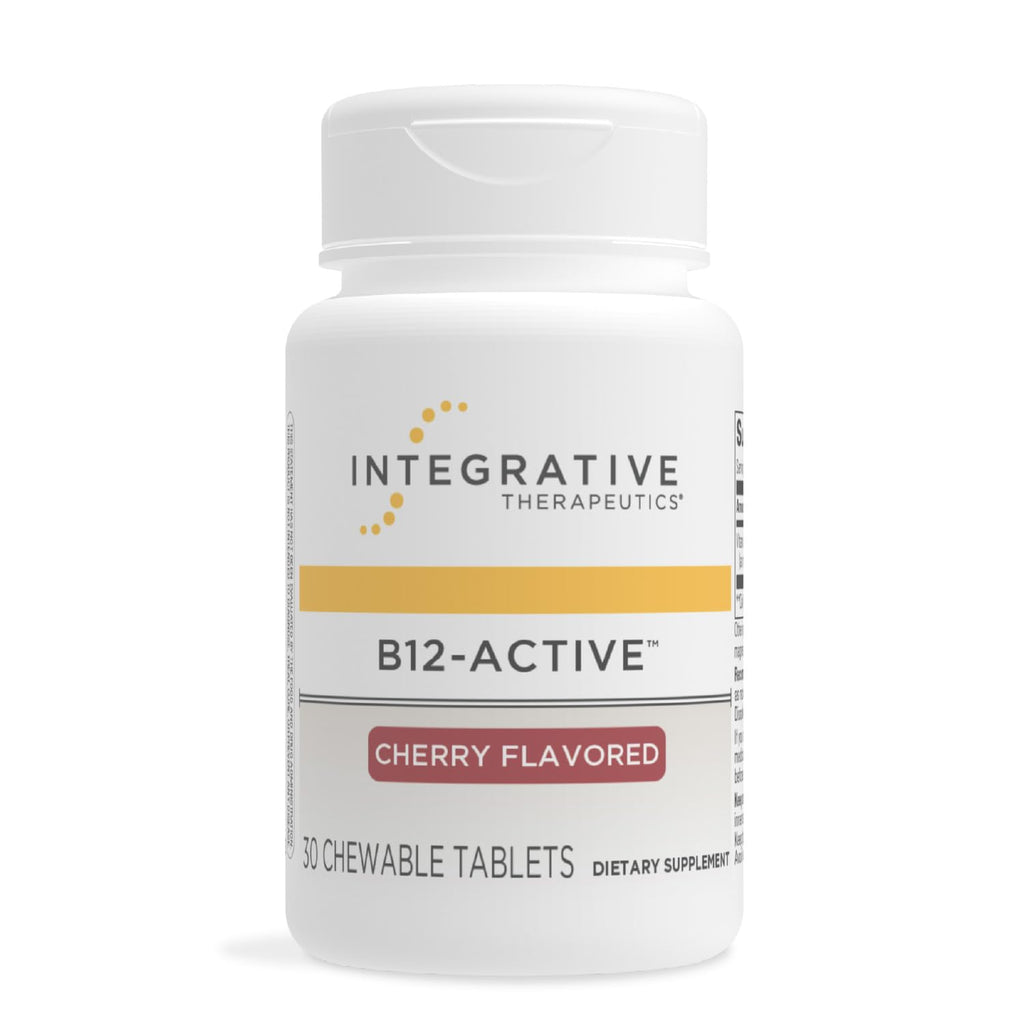 Integrative Therapeutics B12-Active Cherry Chewables – Vegan, Gluten-Free B12 for Nerve Support (30 Servings)