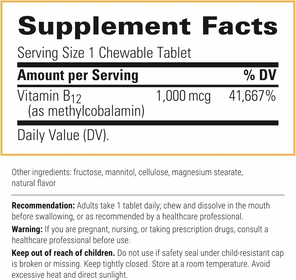 Integrative Therapeutics B12-Active Cherry Chewables – Vegan, Gluten-Free B12 for Nerve Support (30 Servings)