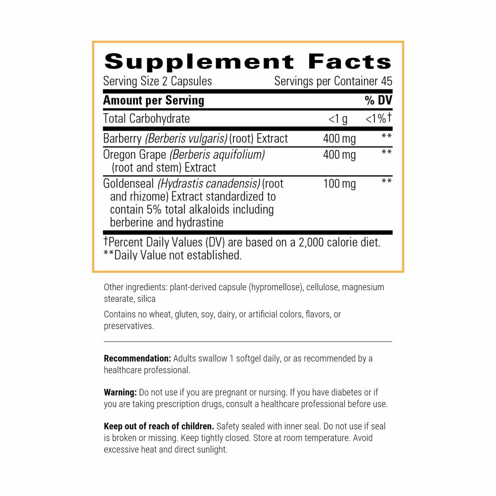 Integrative Therapeutics Berberine Complex - Digestive & Gut Health Supplement | 90 Capsules (45 Servings)