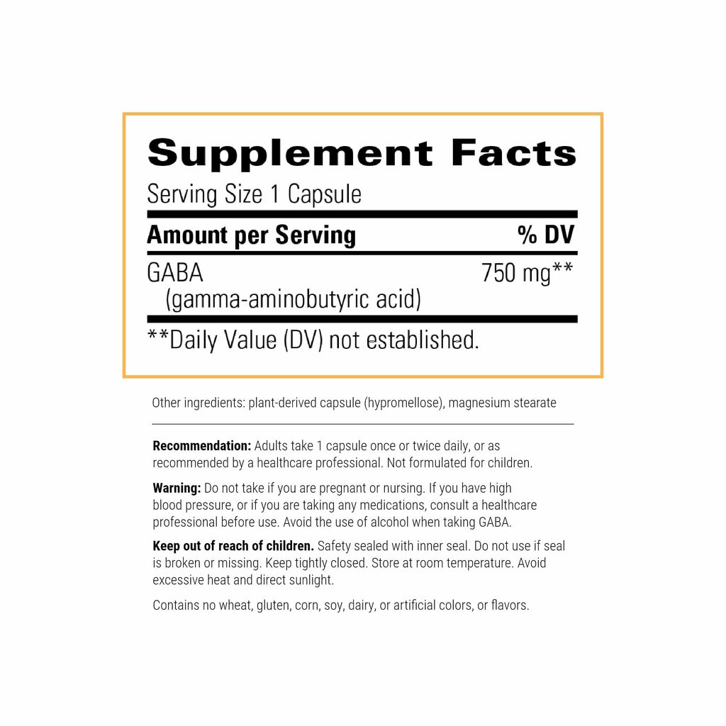 Integrative Therapeutics GABA — Dairy-Free Brain Health Supplement (60 Servings)