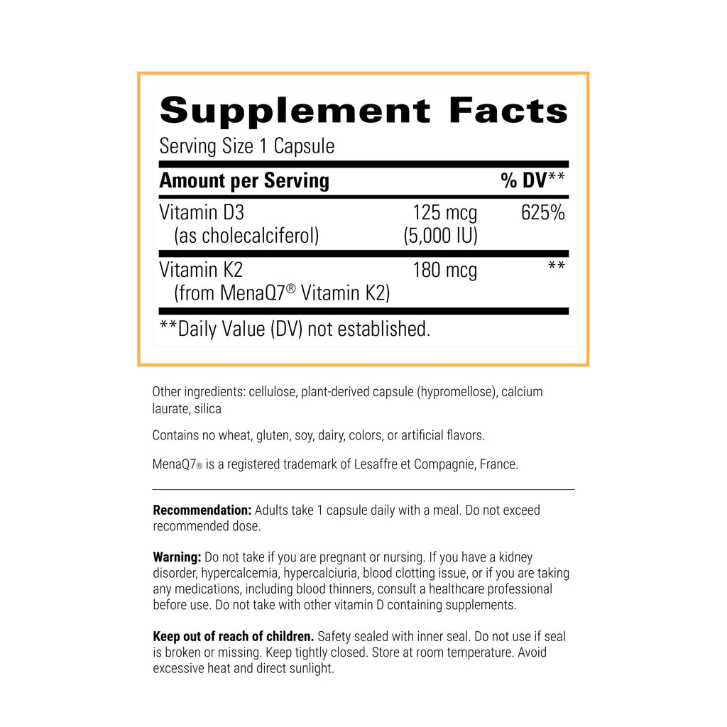 Integrative Therapeutics K2 + D3 – Heart Health & Bone Support | 60 Count