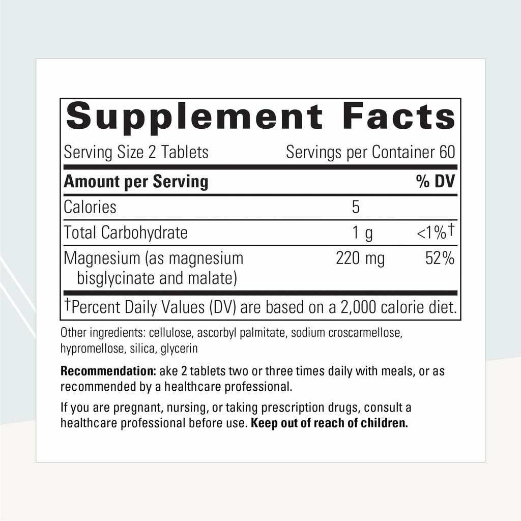 Integrative Therapeutics Magnesium Glycinate Plus - 120 Count - Brain & Heart Support
