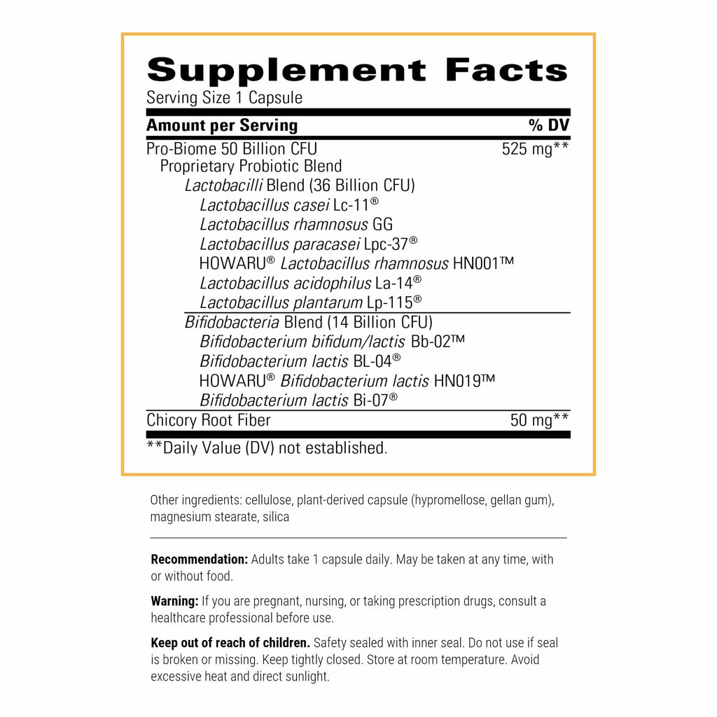 Integrative Therapeutics Pro-Biome Probiotic Blend – Digestive Health & Immune Support | 30 Capsules