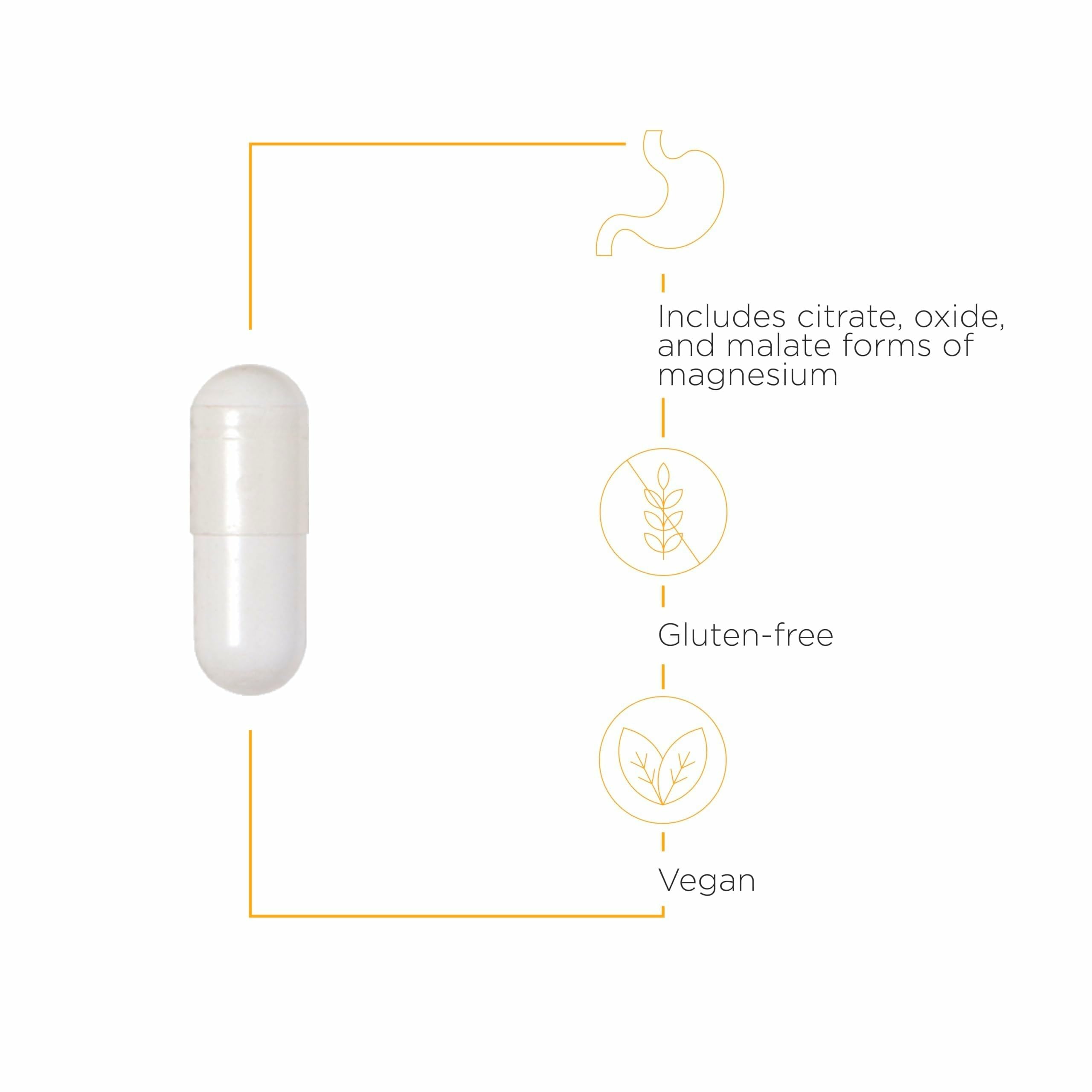 Integrative Therapeutics Tri-Magnesium – Supports Cellular Energy & Metabolism, Heart & Nerve Health – 90 Capsules