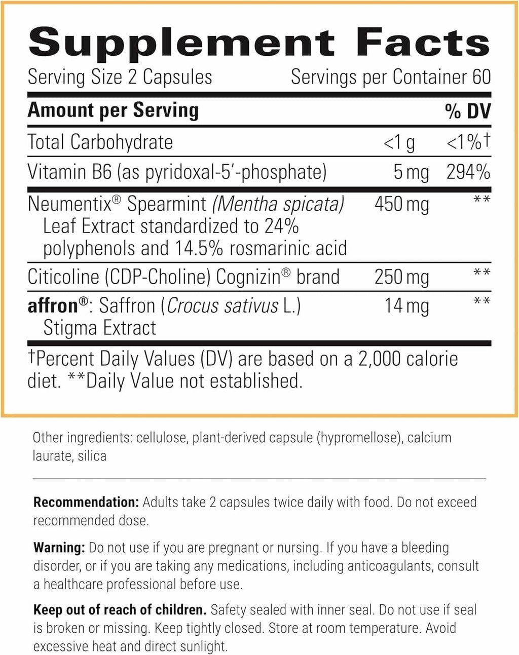 Integrative Therapeutics Neurologix – Non-Stimulant Brain Health Nootropic (120 capsules)