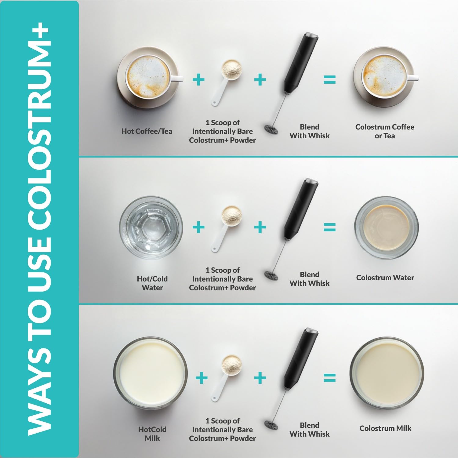 Intentionally Bare Colostrum & Collagen Powder – Vanilla Bean, Grass-Fed, 60 Servings