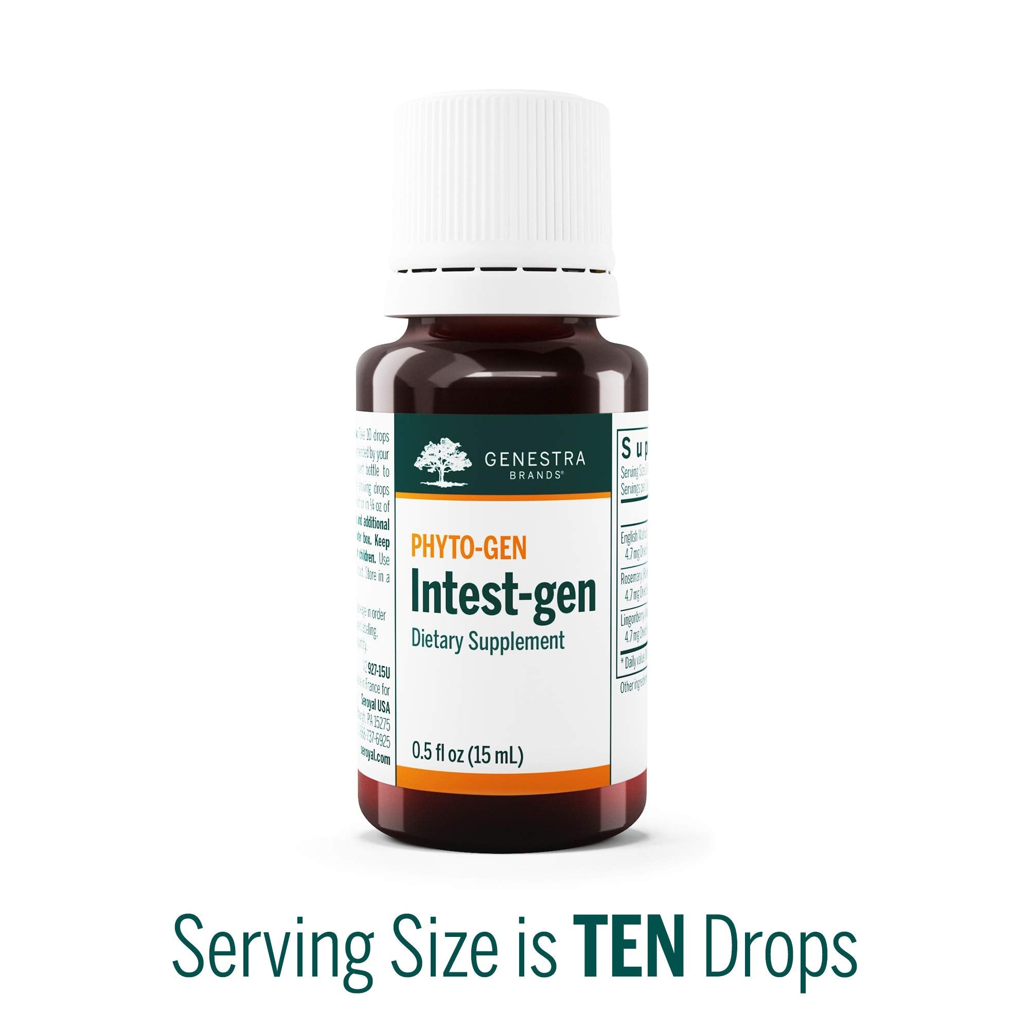 Genestra Brands Intest-gen | English Walnut, Rosemary & Lingonberry Herbal Supplement | 0.5 fl. oz.