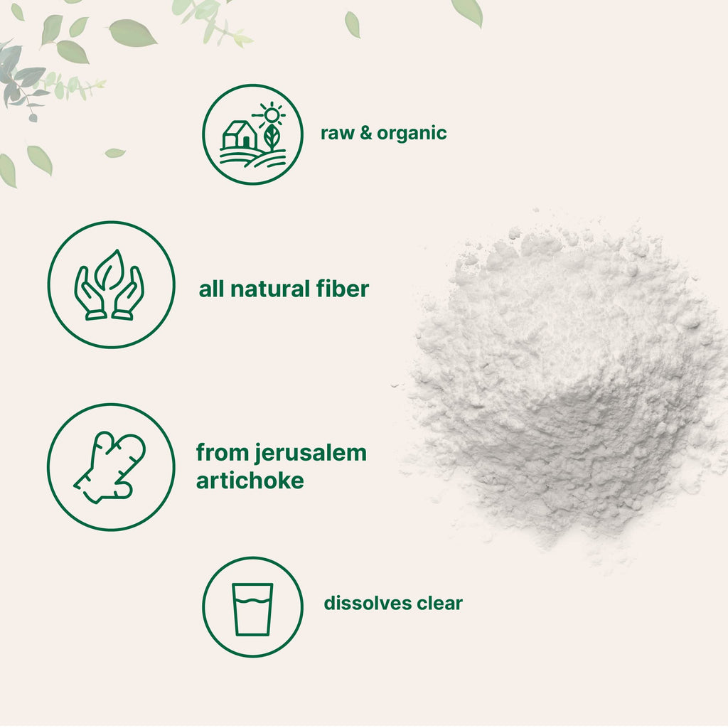 Micro Ingredients Organic Inulin FOS Fiber Powder 2.2 lb | Water-Soluble Prebiotic