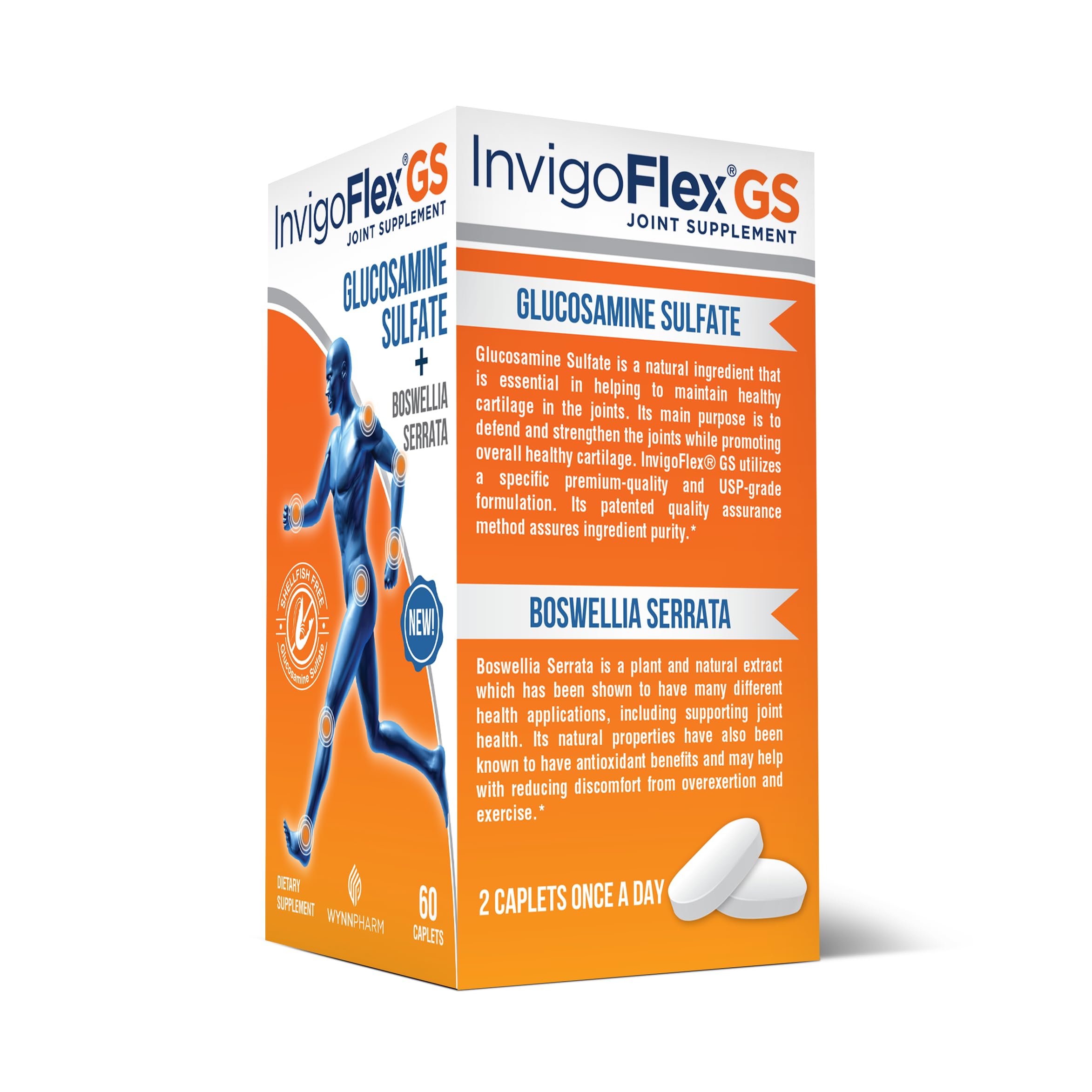 INVIGOFLEX GS Glucosamine Sulfate + Boswellia Serrata Shellfish Free