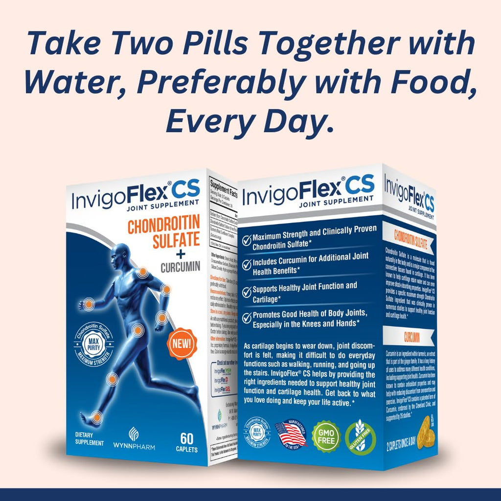 INVIGOFLEX® CS: Chondroitin Sulfate with Turmeric Curcumin – Premium Non-GMO Joint Supplement