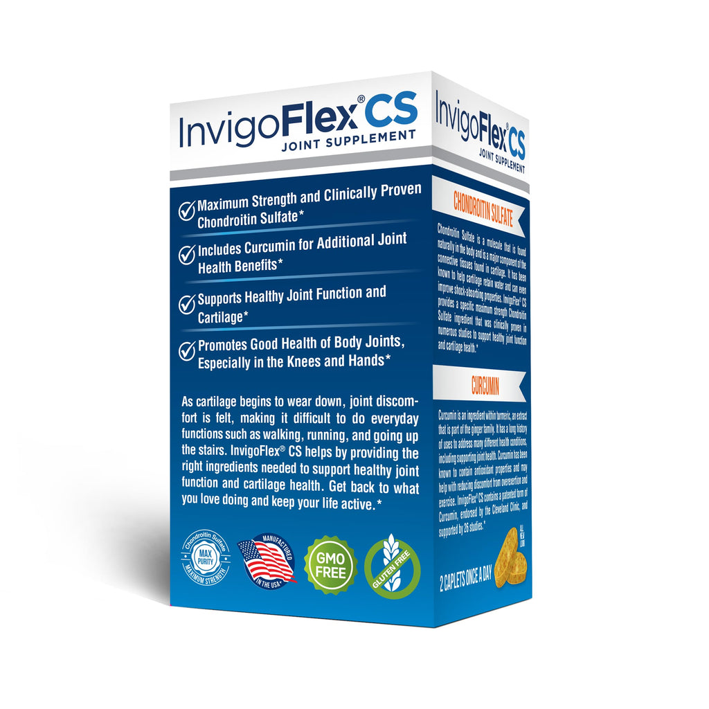 INVIGOFLEX® CS: Chondroitin Sulfate with Turmeric Curcumin – Premium Non-GMO Joint Supplement