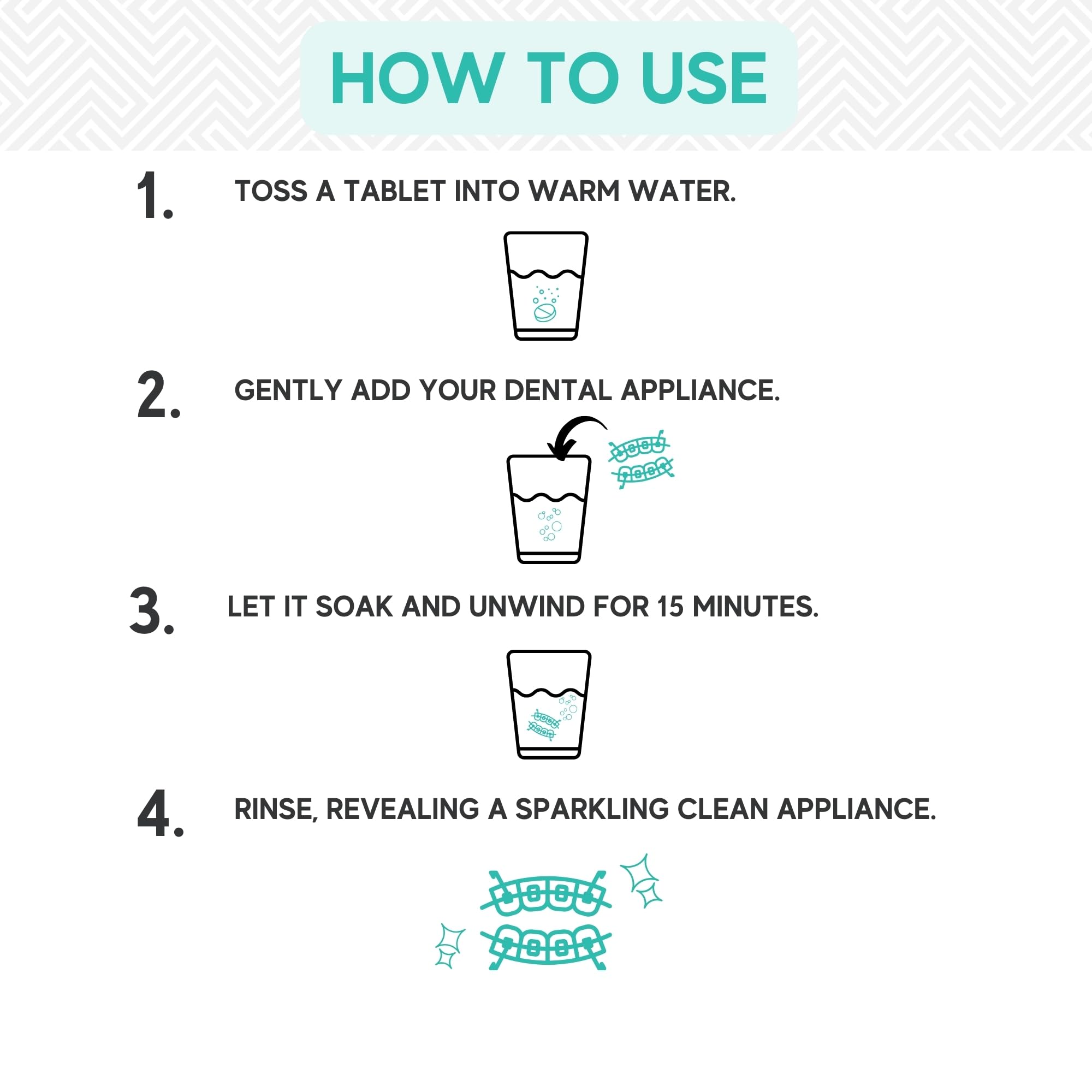 Mint Flavor Retainer & Mouth Guard Cleaner Tablets – Invisalign & Denture Cleaner (FSA/HSA Approved)