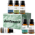 INWICOPH Men's Essential Oils Set - 6x10ml Leather, Teakwood & Bay Rum