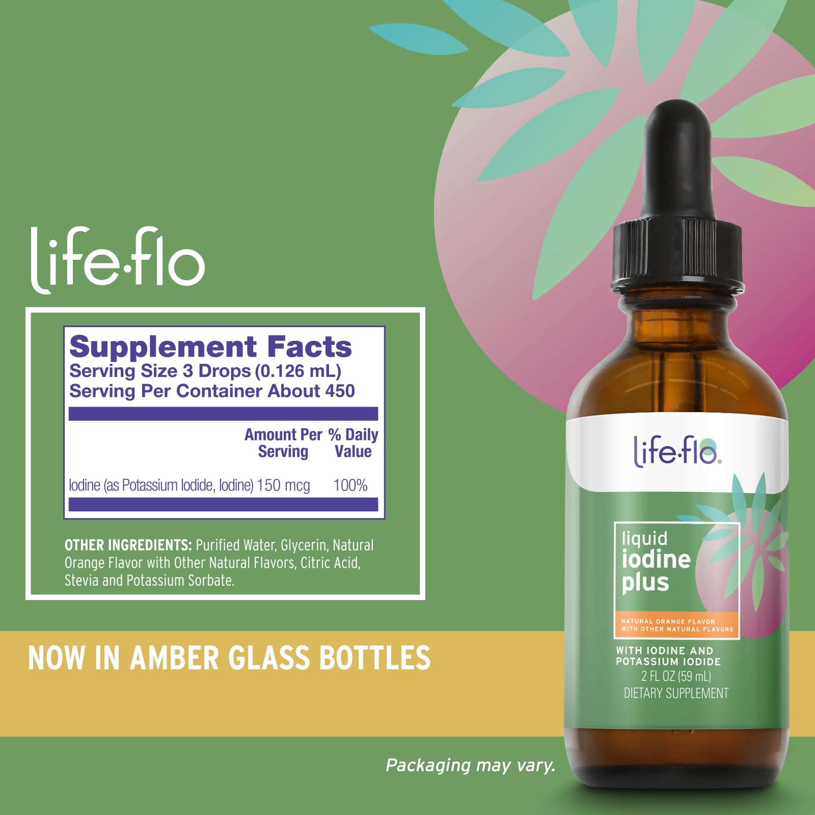 Life-flo Liquid Iodine Plus 150 mcg – Thyroid Support & Energy