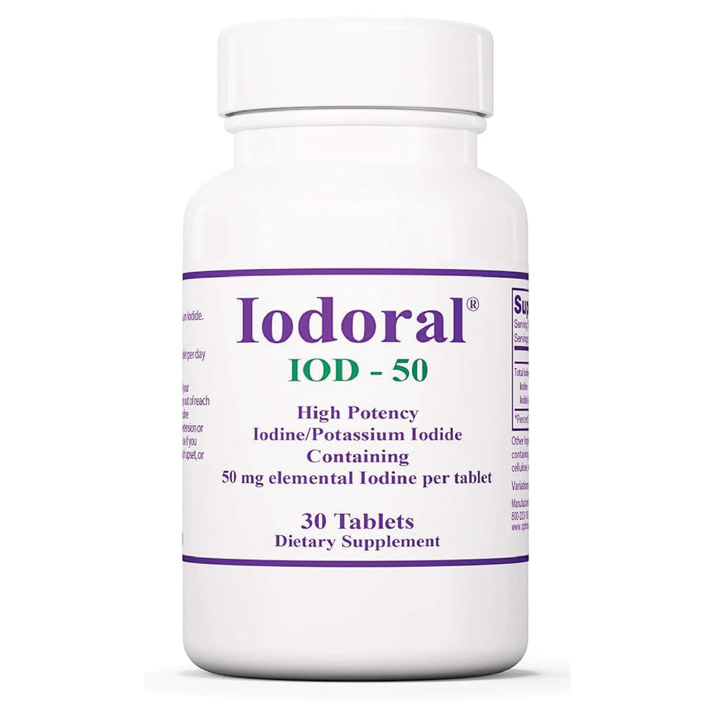 Optimox Iodoral 50 mg Supplement – Potassium Iodide Tablets for Thyroid Support | 30 Count