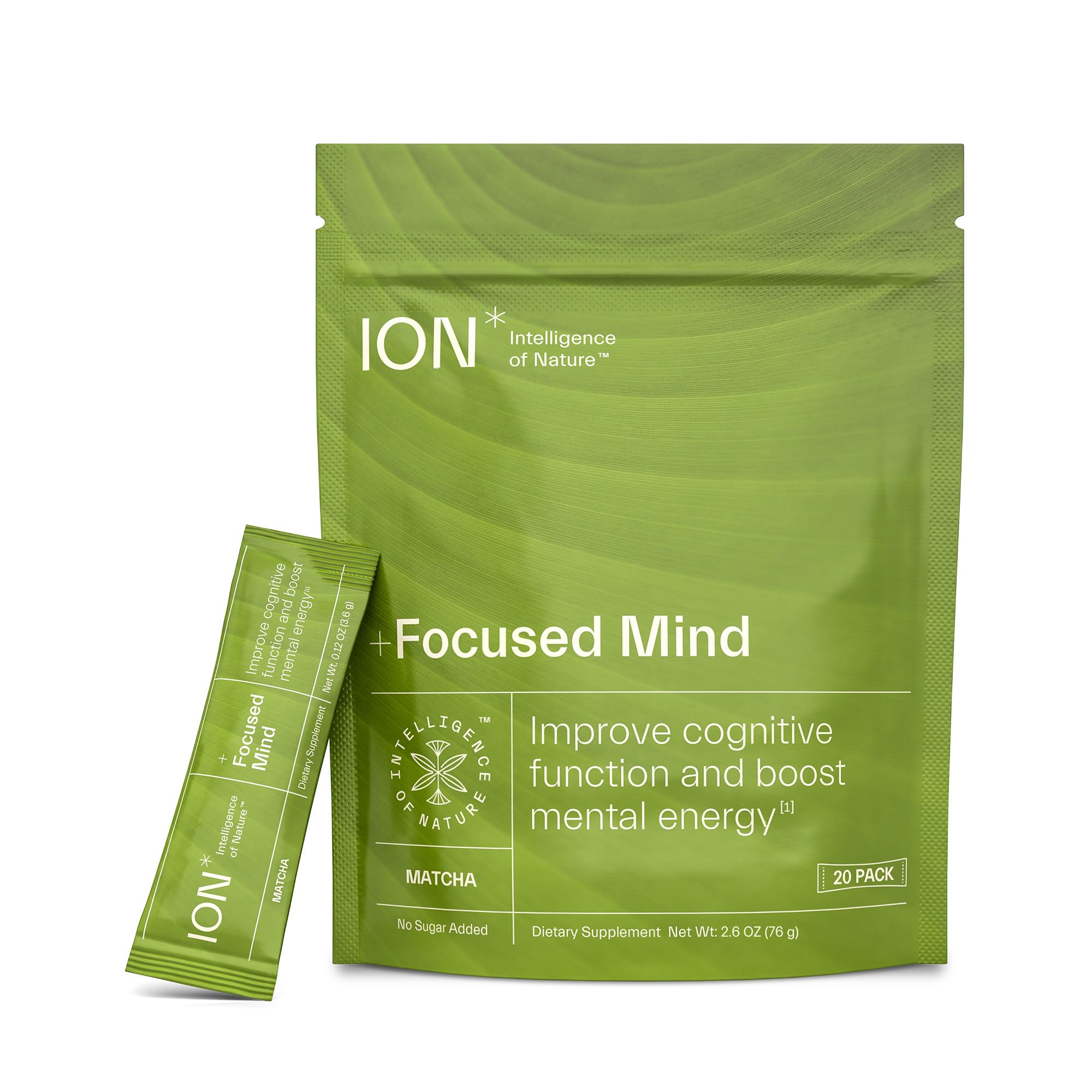 ION* Focused Mind Nootropic Drink Mix – Memory, Focus & Calm (20 Packets)