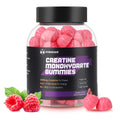 IRIDESICENT Creatine Gummies 5000mg – Iron, B6 & B12, Sugar Free, 90 Raspberry