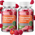 IRIDESICENT Magnesium Glycinate Gummies 400mg – Sugar-Free Cherry, Ashwagandha, Zinc, Vegan (120 Gummies)