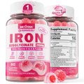Iron Bisglycinate Gummies with Vitamin C - Sugar-Free, Gentle Iron for Adults