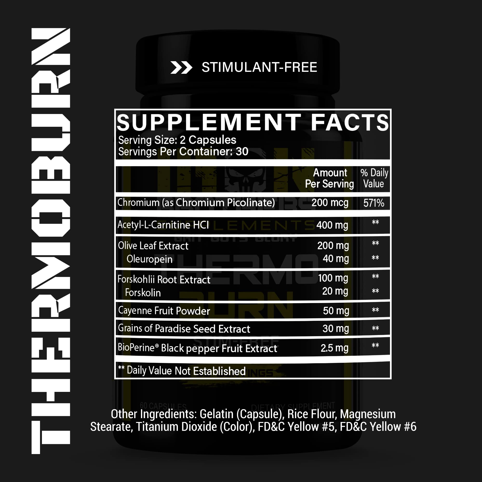 Iron Brothers Stimulant Free Fat Burner - Non-Stim Thermogenic Fat Burner (30 Day Supply)