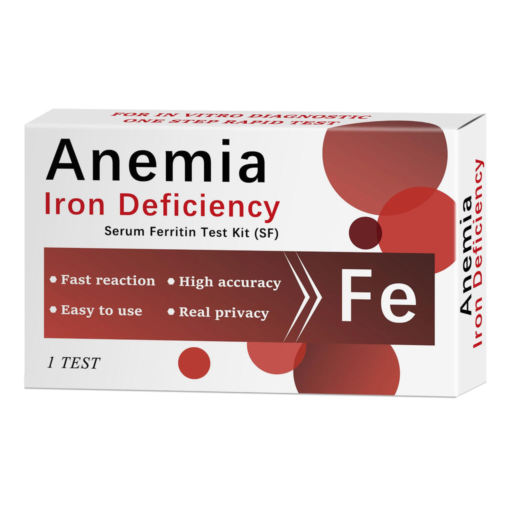 Iron Deficiency Test Kit for Home Use | 1 Pack – 5-Minute Ferritin Test, 99.5% Accurate
