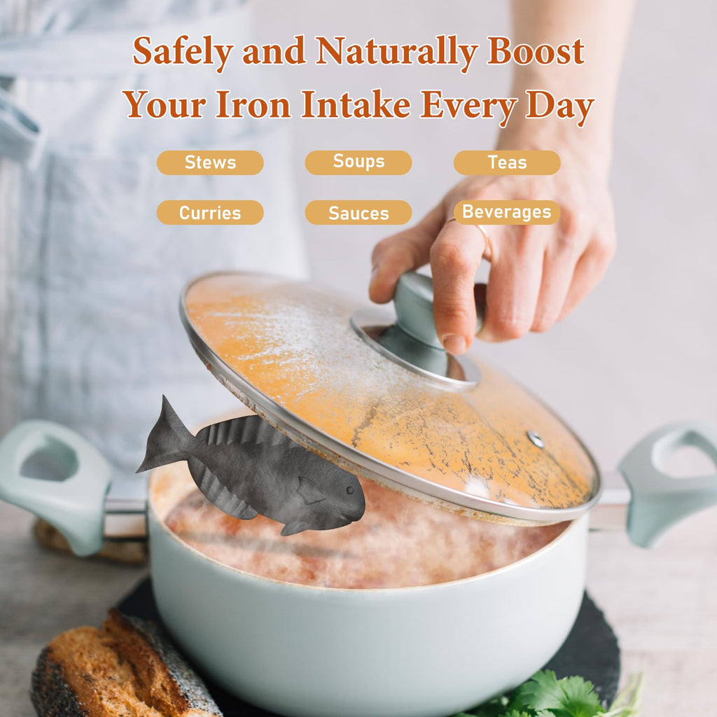 Iron Fish 2 Pack – Cast Iron Cooking Tool to Boost Iron in Food & Water | For Anemia, Athletes & Vegans