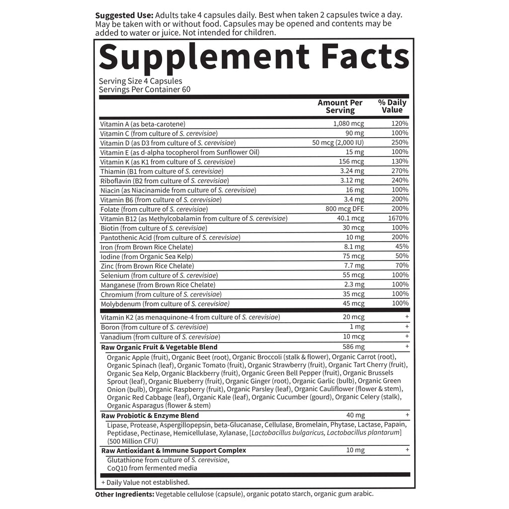Garden of Life Vitamin Code Women Multivitamin – Whole Food Women’s Multi, 240 Veg Capsules