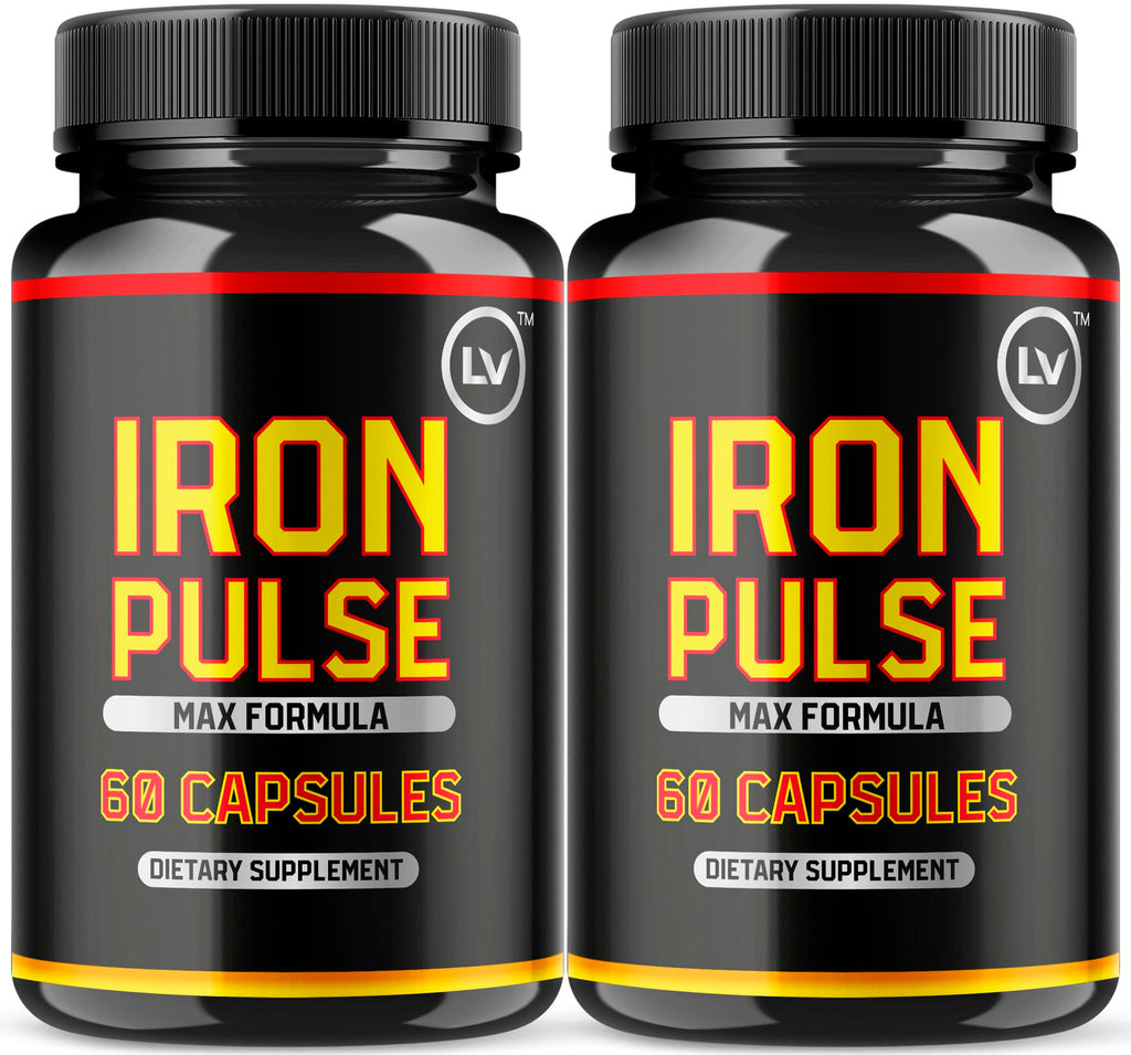 (2 Pack) IronPulse Capsules – Max Formula & Support Pills | 120 Capsules