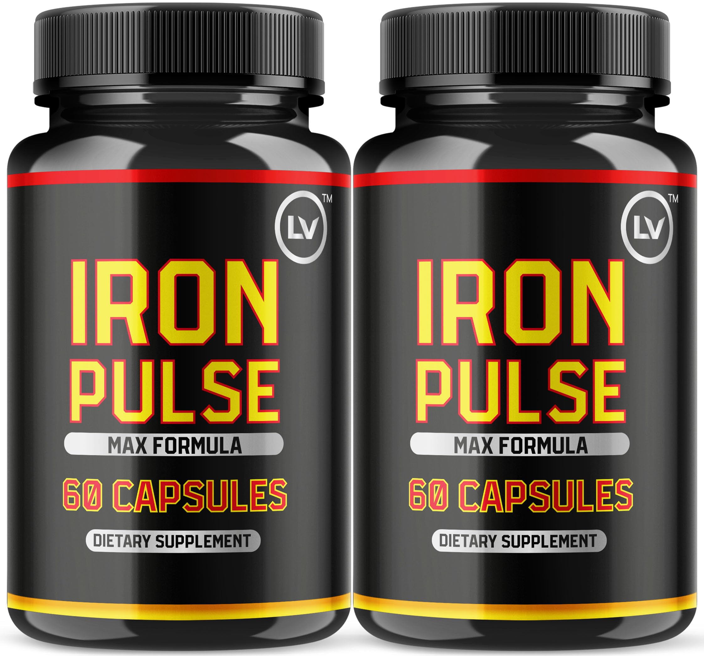 (2 Pack) IronPulse Capsules – Max Formula & Support Pills | 120 Capsules