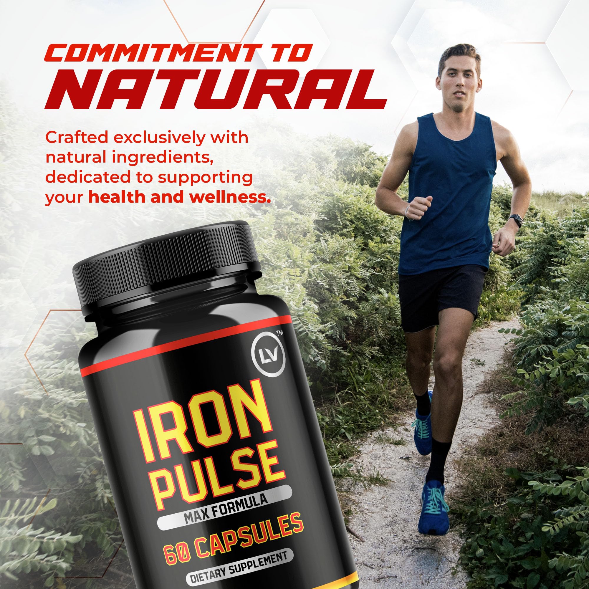 (2 Pack) IronPulse Capsules – Max Formula & Support Pills | 120 Capsules