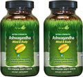 Irwin Naturals Extra Strength Ashwagandha - 60 Liquid Soft-Gels | Turmeric & Milk Thistle