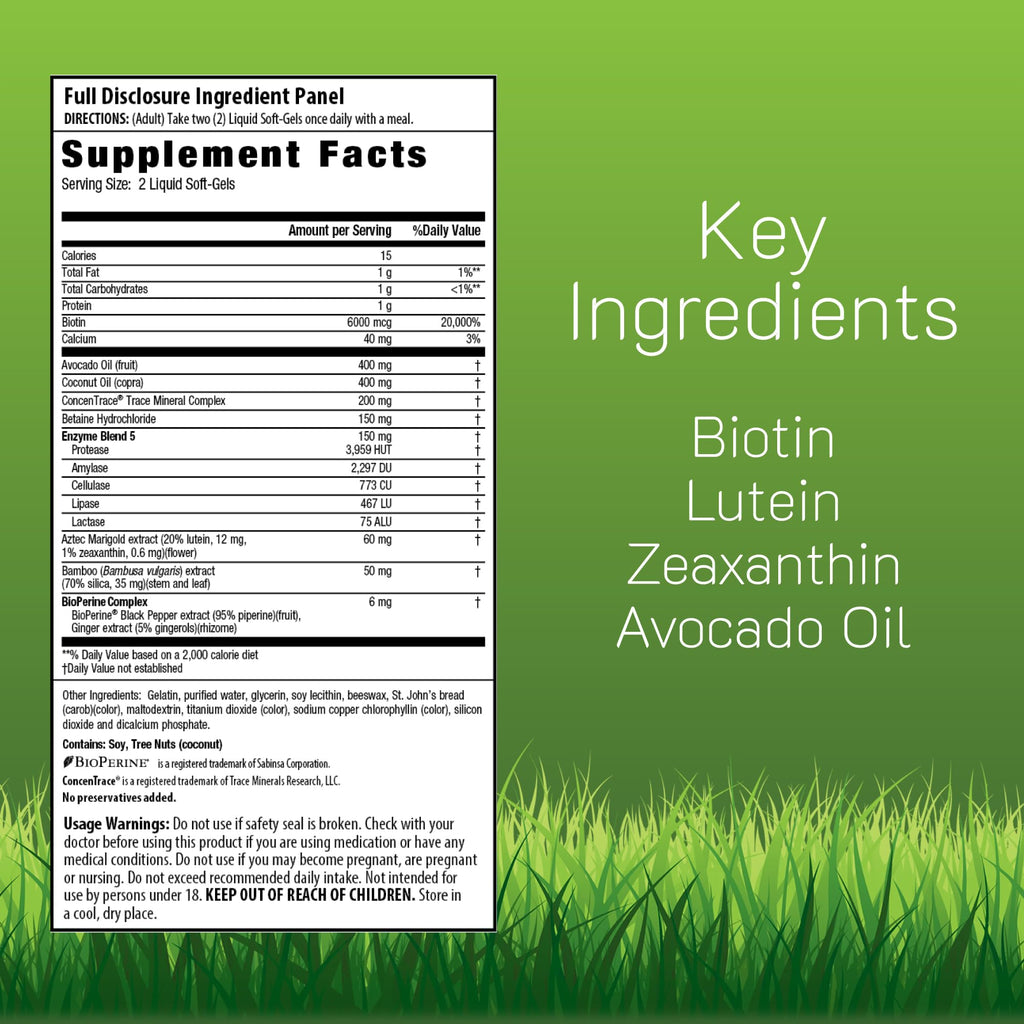 Irwin Naturals Biotin-6000-60 Liquid Soft-Gels – Hair, Skin & Nails Support | Pack of 2, 60 Servings