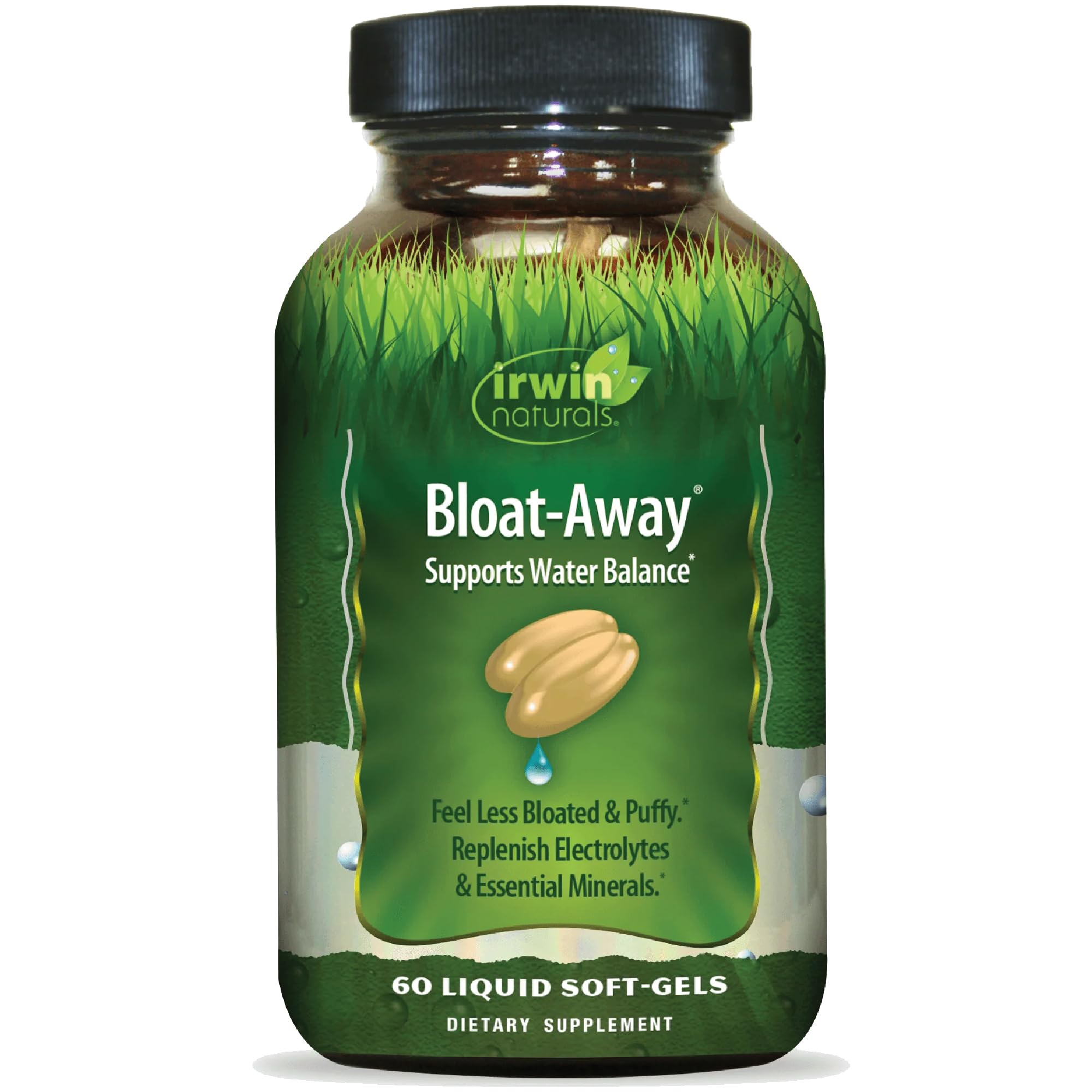 Irwin Naturals Bloat-Away - Water Balance & Electrolyte Support | 60 Liquid Soft-Gels