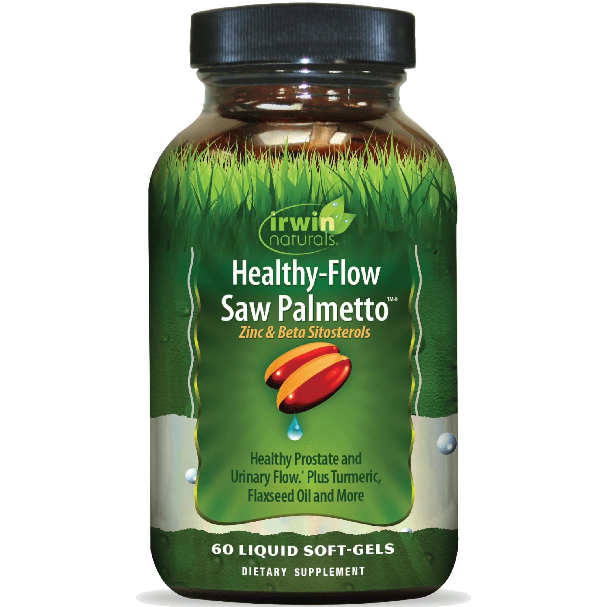 Irwin Naturals Healthy Flow Saw Palmetto – Prostate & Urinary Support, 60 Liquid Softgels