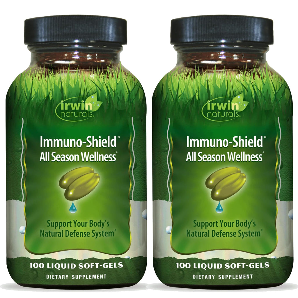 Irwin Naturals Immuno-Shield – 100 Liquid Softgels (Pack of 2) | All-Season Immune Support